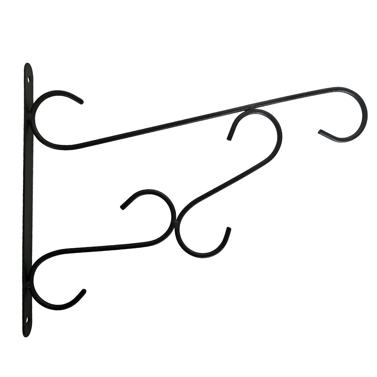 Scroll-Design Metal Wall Bracket for Hanging Accessories and Flowerpots for Indoor & Outdoor Use
